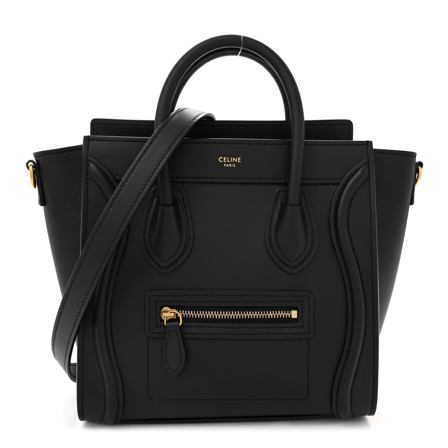 Celine Smooth Calfskin Nano Luggage Black 1 of 12