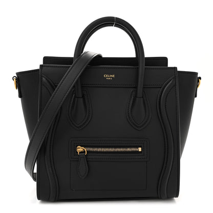 Celine Smooth Calfskin Nano Luggage Black 1 of 12