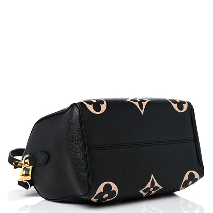 Louis Vuitton Empreinte Monogram Giant Speedy Bandouliere 25 Black Beige 4 of 10