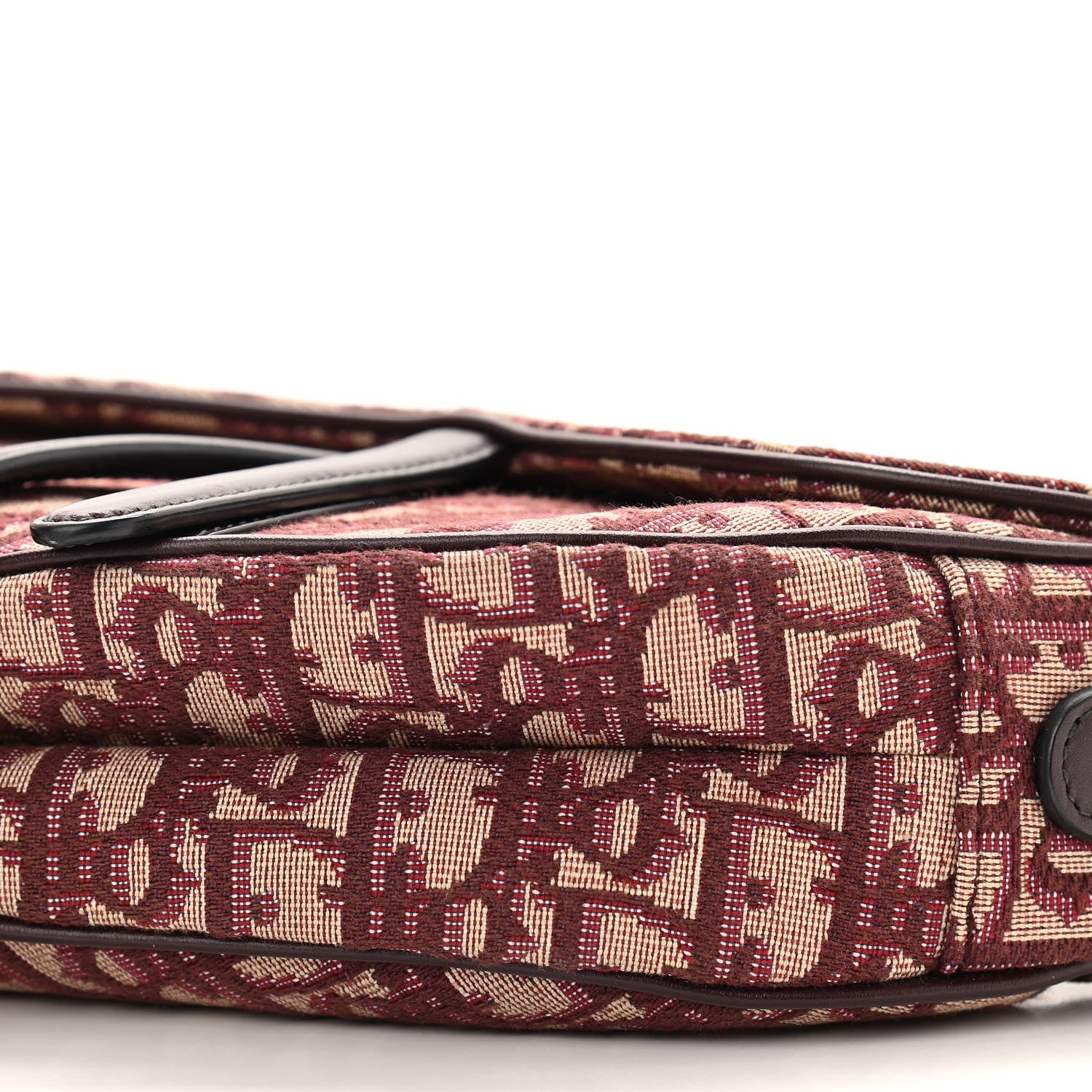 Christian Dior Oblique Saddle Bag Burgundy 9 of 10