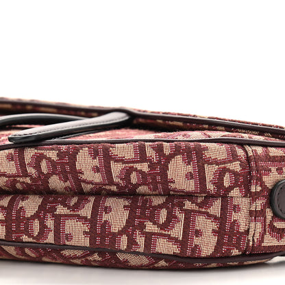 Christian Dior Oblique Saddle Bag Burgundy 9 of 10