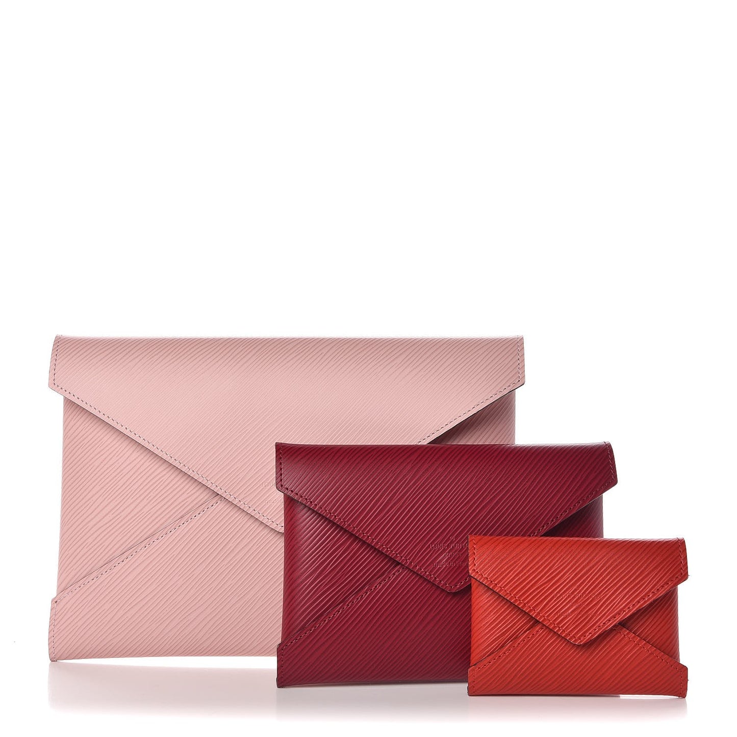 Epi Kirigami Pochette Set Rose Ballerine Fuchsia Coquelicot