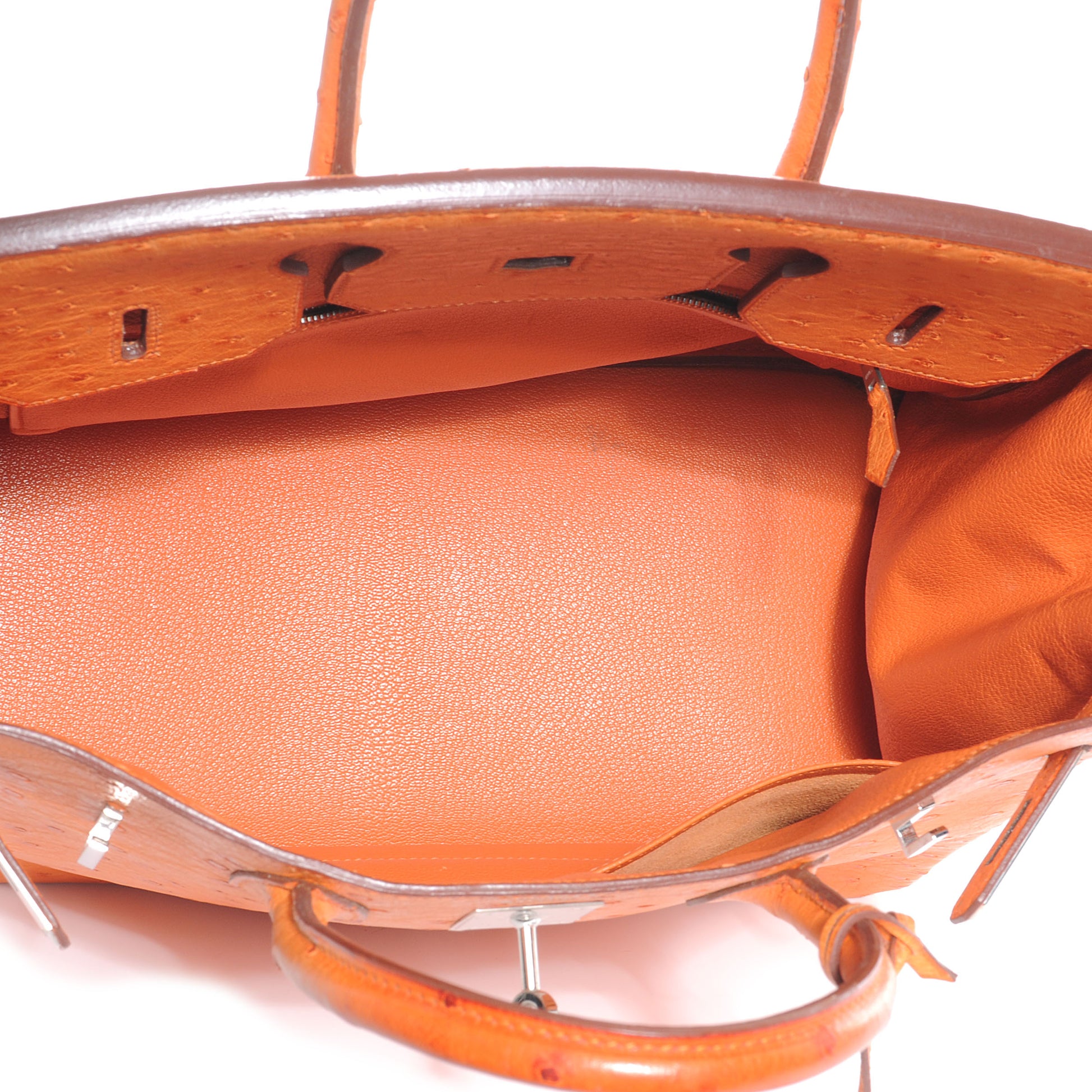 Hermes Ostrich HAC Birkin 32 Orange 8 of 10