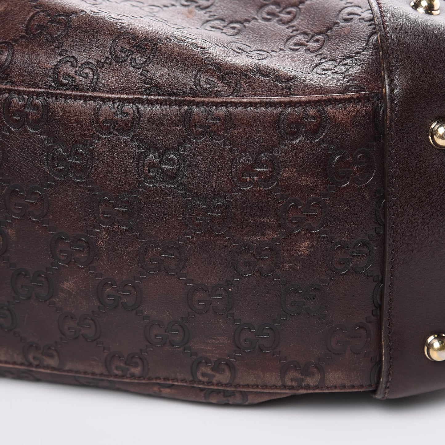 Guccissima Medium Pelham Shoulder Bag Dark Brown
