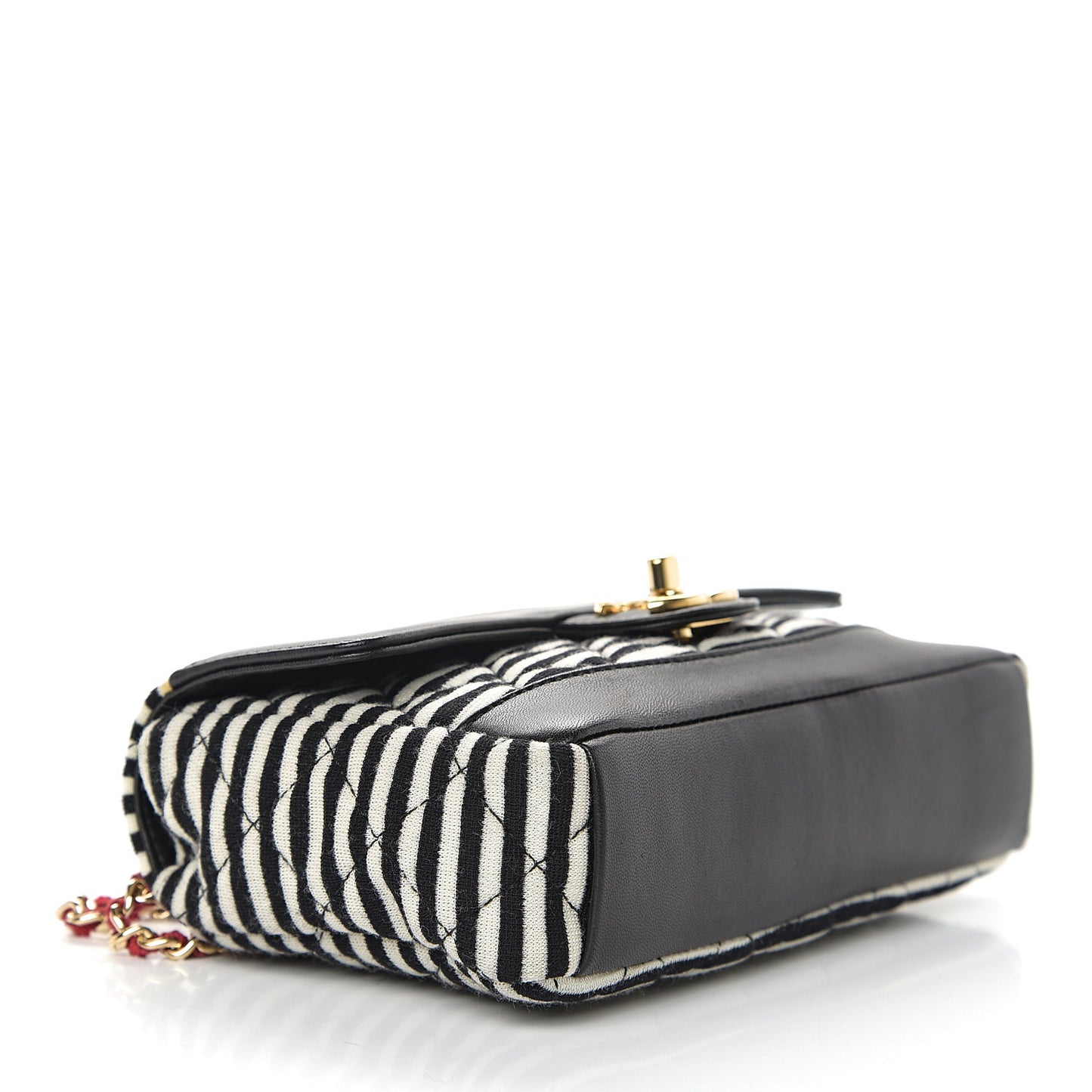 Jersey Quilted Small Coco Sailor Flap Black White