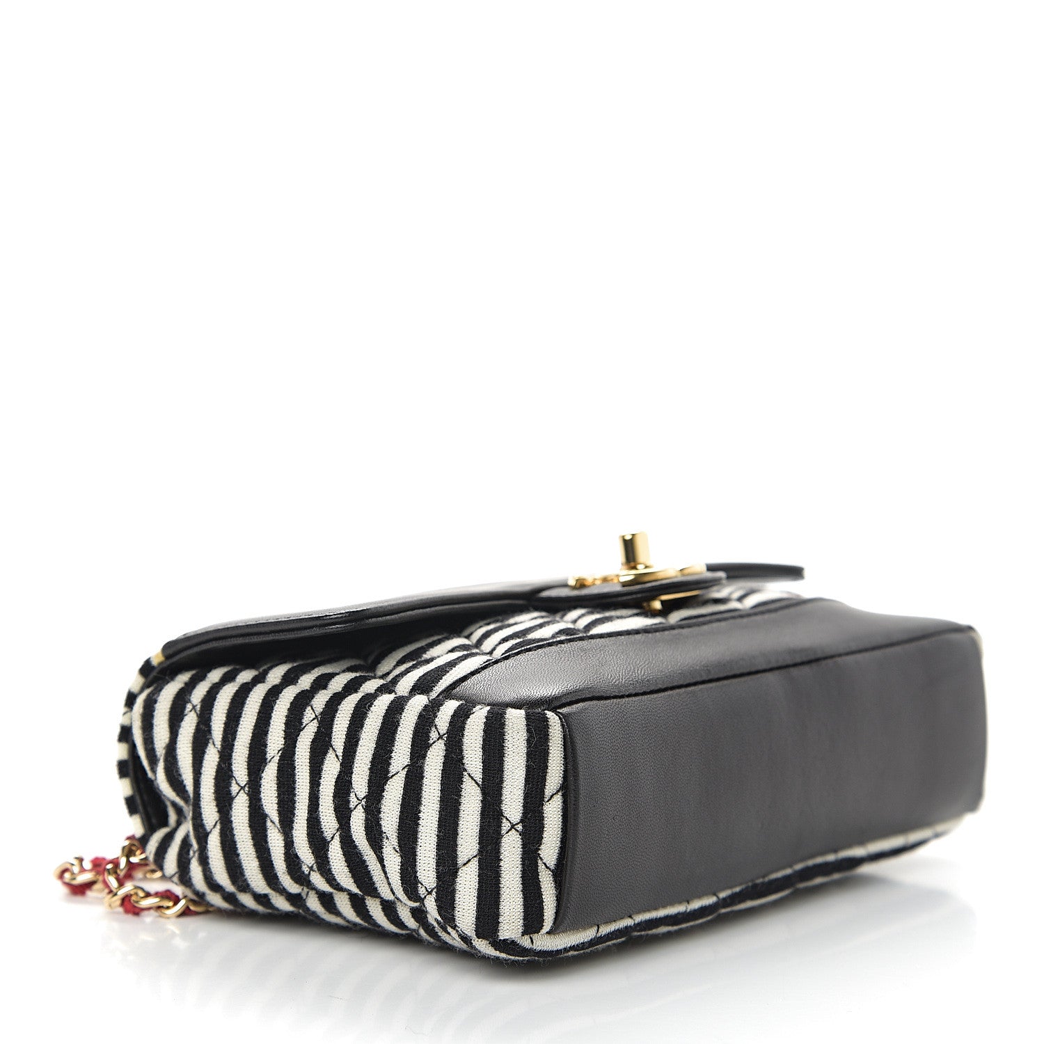 Chanel Jersey Quilted Small Coco Sailor Flap Black White 3 of 9