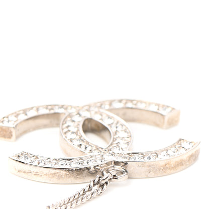 Chanel Crystal Large CC Necklace Silver 6 of 7