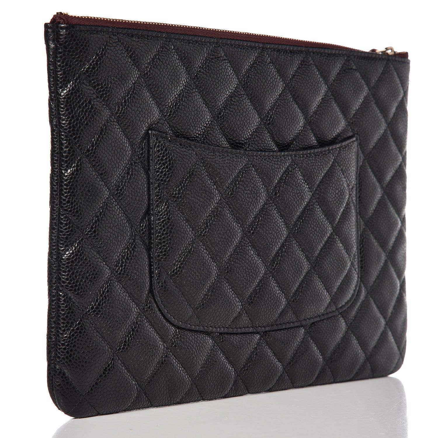 Chanel Caviar Quilted Medium Cosmetic Case Black 3 of 8