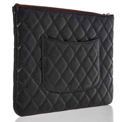 Chanel Caviar Quilted Medium Cosmetic Case Black 3 of 8