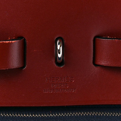 Hermes Toile Vache Hunter Herbag Zip 39 MM Bleu Marine Rouge H 11 of 14