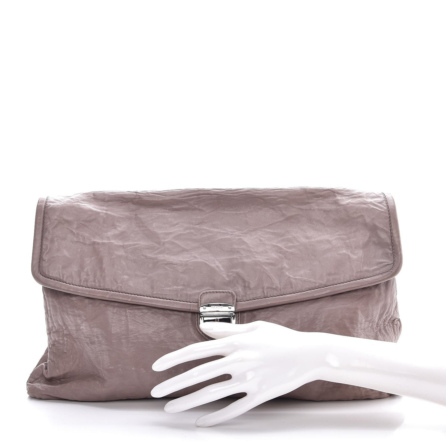 Nappa Oversized Clutch Marmo
