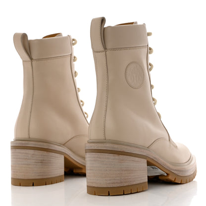 Hermes Calfskin Bridge Ankle Boots 37 Beige Grege 4 of 9