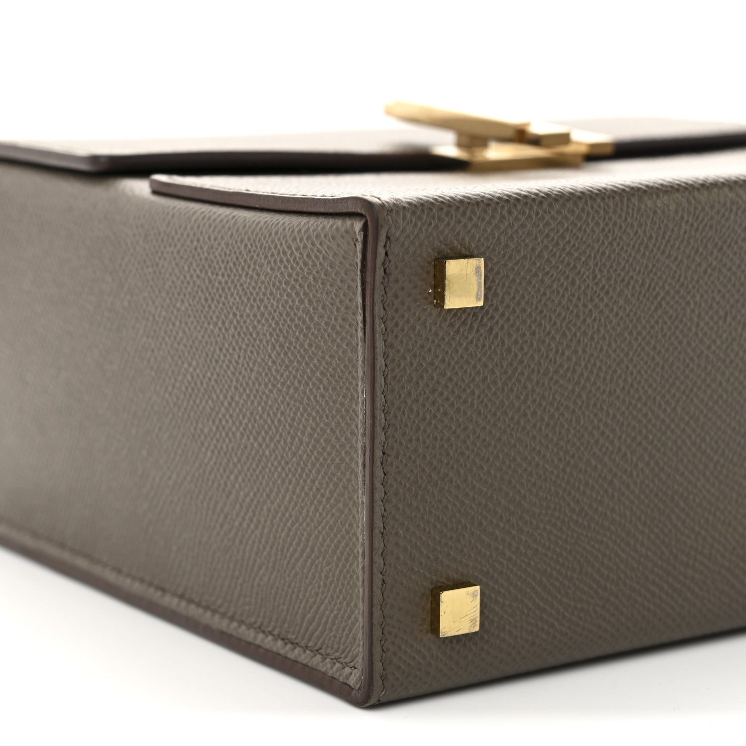 Hermes Epsom Cinhetic Boxy Top Handle Bag Etain 9 of 11