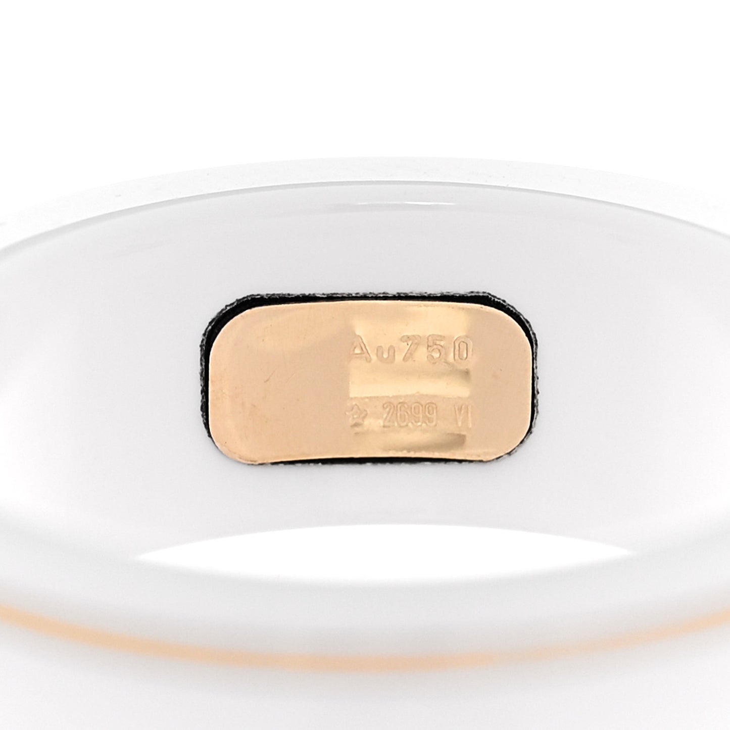 18K Yellow Gold Zirconia 7mm Icon Band Ring 53 6.5 White