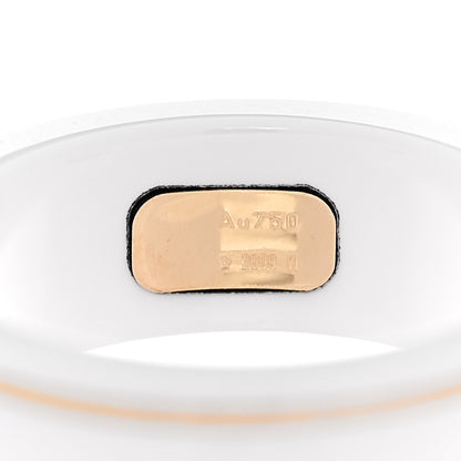 Gucci 18K Yellow Gold Zirconia 7mm Icon Band Ring 53 6.5 White 5 of 7