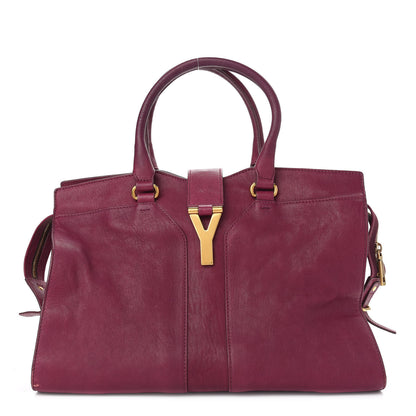 Saint Laurent Sheepskin Medium Cabas ChYc Bag Black Cherry 1 of 10