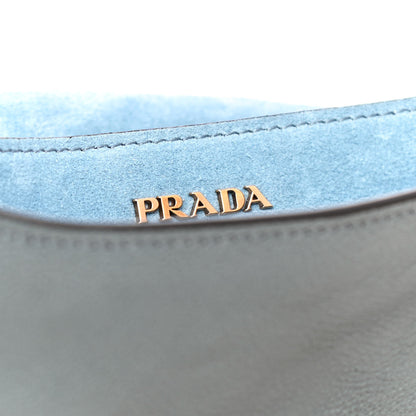 Prada Glace Calf Soft Cahier Bag Marine Astrale 9 of 22