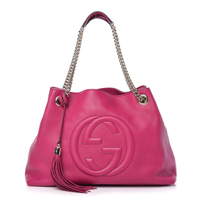 Gucci Cellarius Calfskin Medium Soho Chain Shoulder Bag Bright Bouganville 1 of 10