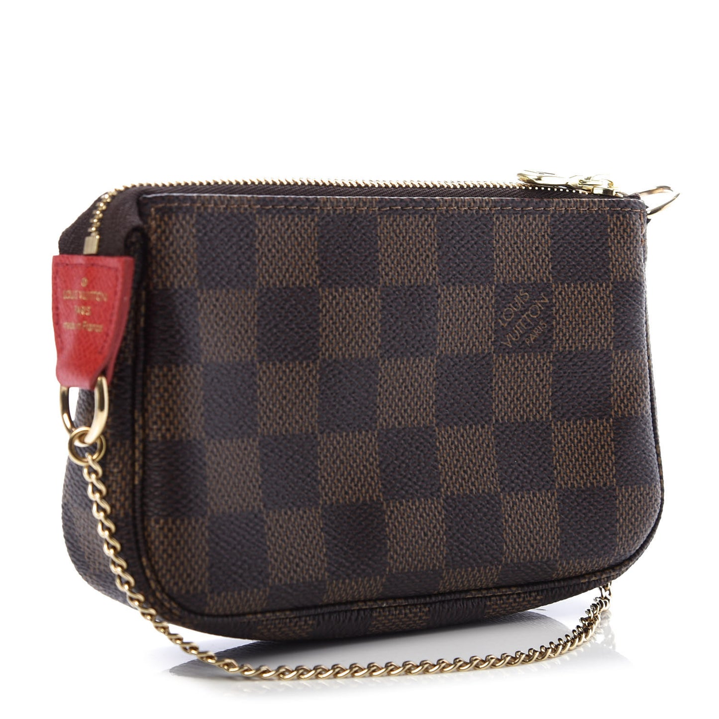 Damier Ebene 2019 Christmas Animation Mini Pochette Accessories Red