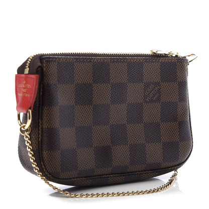 Louis Vuitton Damier Ebene 2019 Christmas Animation Mini Pochette Accessories Red 3 of 7