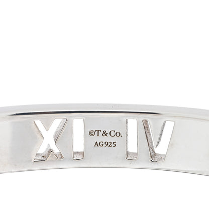 Tiffany Sterling Silver Atlas Pierced Hinged Bangle Bracelet 3 of 3