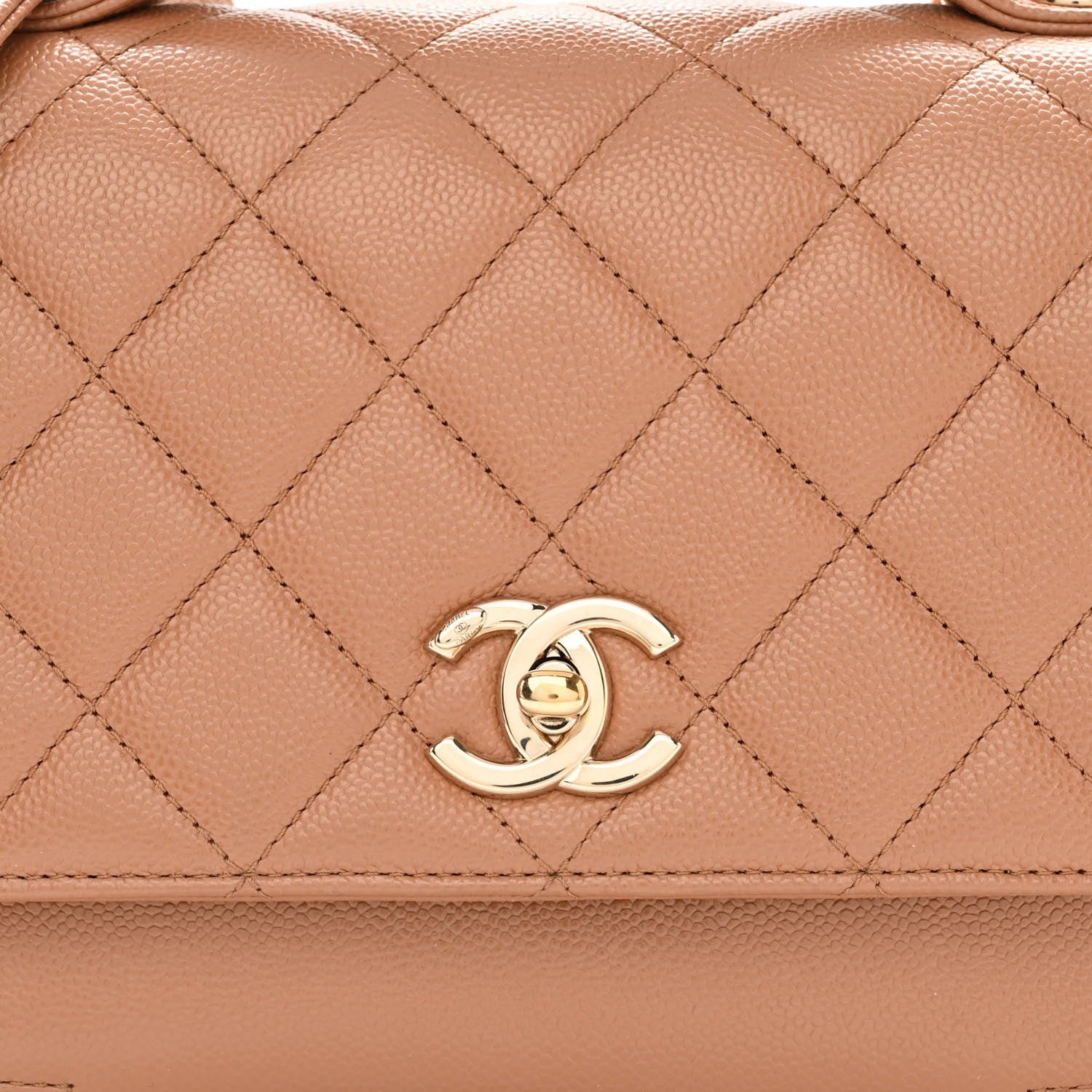 Chanel Caviar Quilted Medium Business Affinity Flap Brown 9 of 12