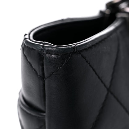 Chanel Sheepskin Quilted Chain Handle Large Shopping Tote Black 22 of 24