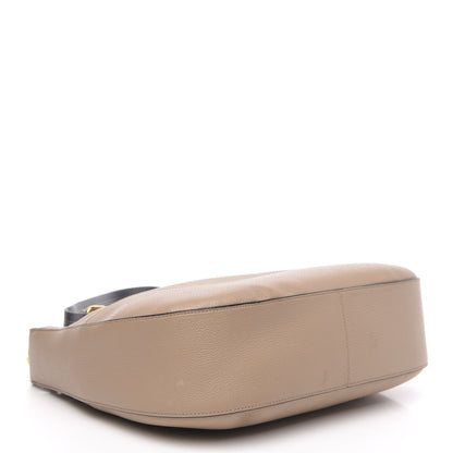 Prada Vitello Daino Zippered Hobo Messenger Cammeo 4 of 11