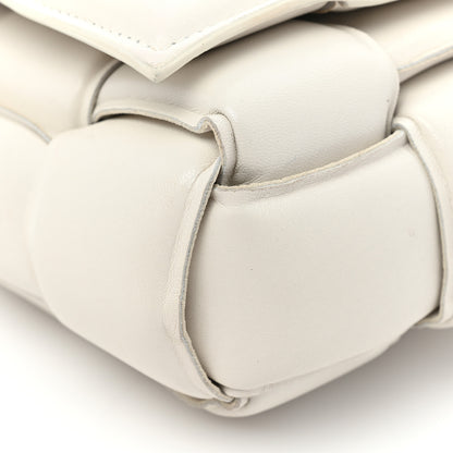Bottega Veneta Lambskin Maxi Intreccio Padded Chain Cassette Crossbody Bag White 16 of 22