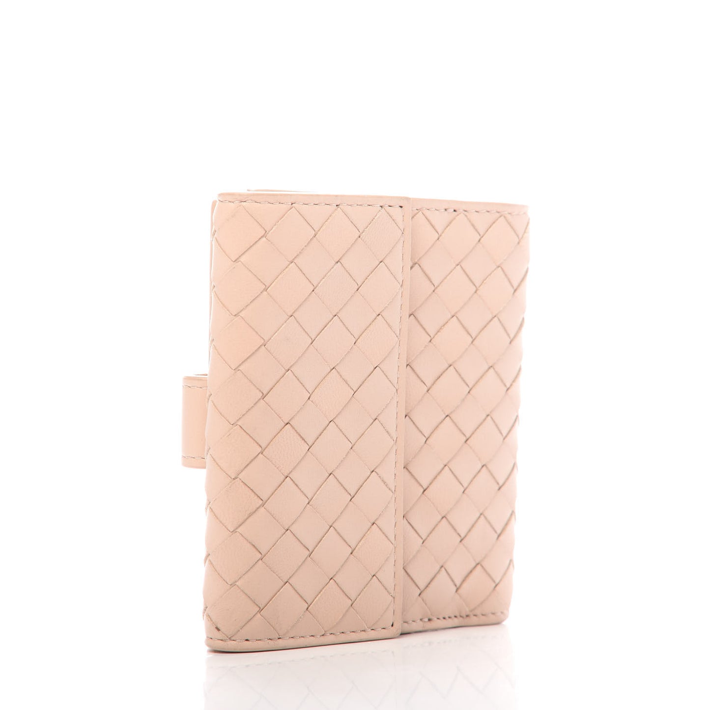 Nappa Intrecciato French Flap Wallet Flamingo