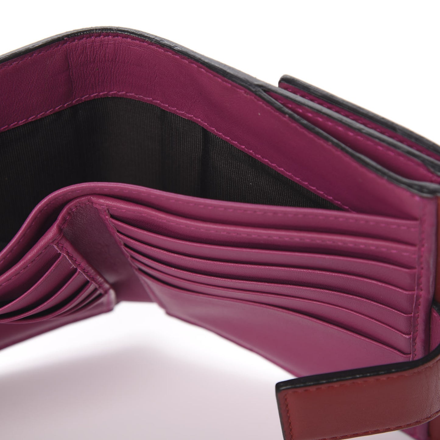 GG Supreme Monogram Calfskin French Flap Wallet Beige Ebony Hibiscus Red New Rosette