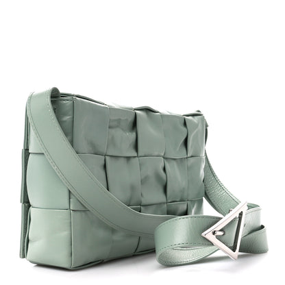 Bottega Veneta Paper Calfskin Maxi Intreccio Cassette Crossbody Bag Sage 3 of 9