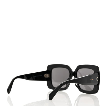 Celine Acetate Rectangular Bold 3 Dots Sunglasses CL40263F Black 4 of 7