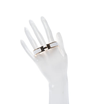 Hermes Enamel Narrow Clic Clac H Bracelet GM White 2 of 4