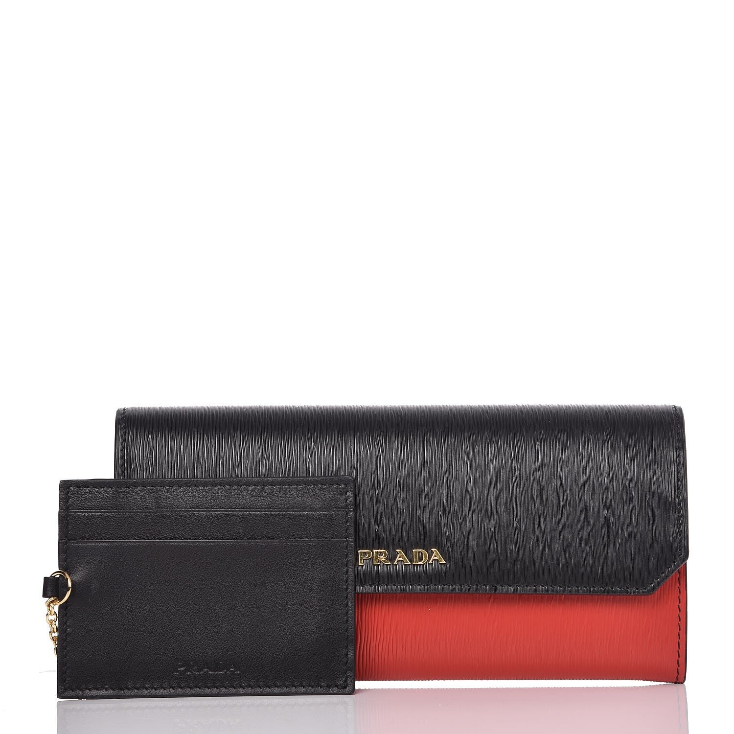 Prada Vitello Move Continental Wallet Black Lacca 8 of 9
