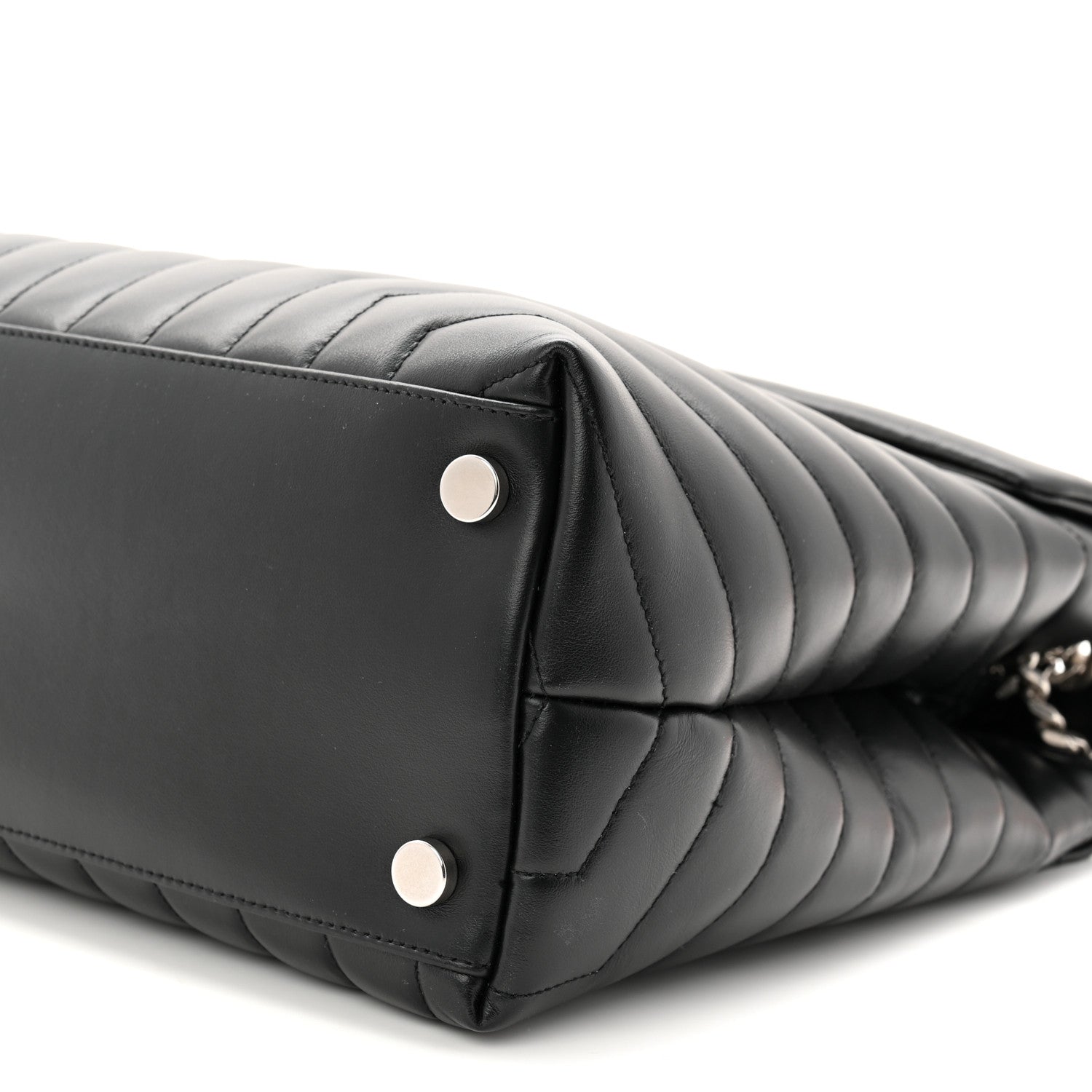Saint Laurent Calfskin Y Quilted Monogram Large Loulou Chain Satchel Black 19 of 19