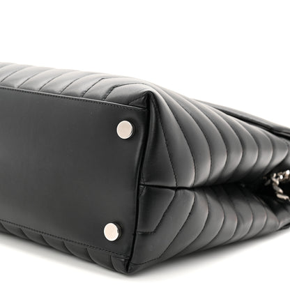 Saint Laurent Calfskin Y Quilted Monogram Large Loulou Chain Satchel Black 19 of 19