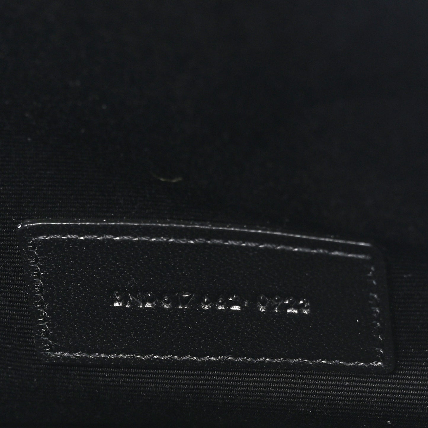 Grain De Poudre Matelasse Chevron Monogram Envelope Clutch Black