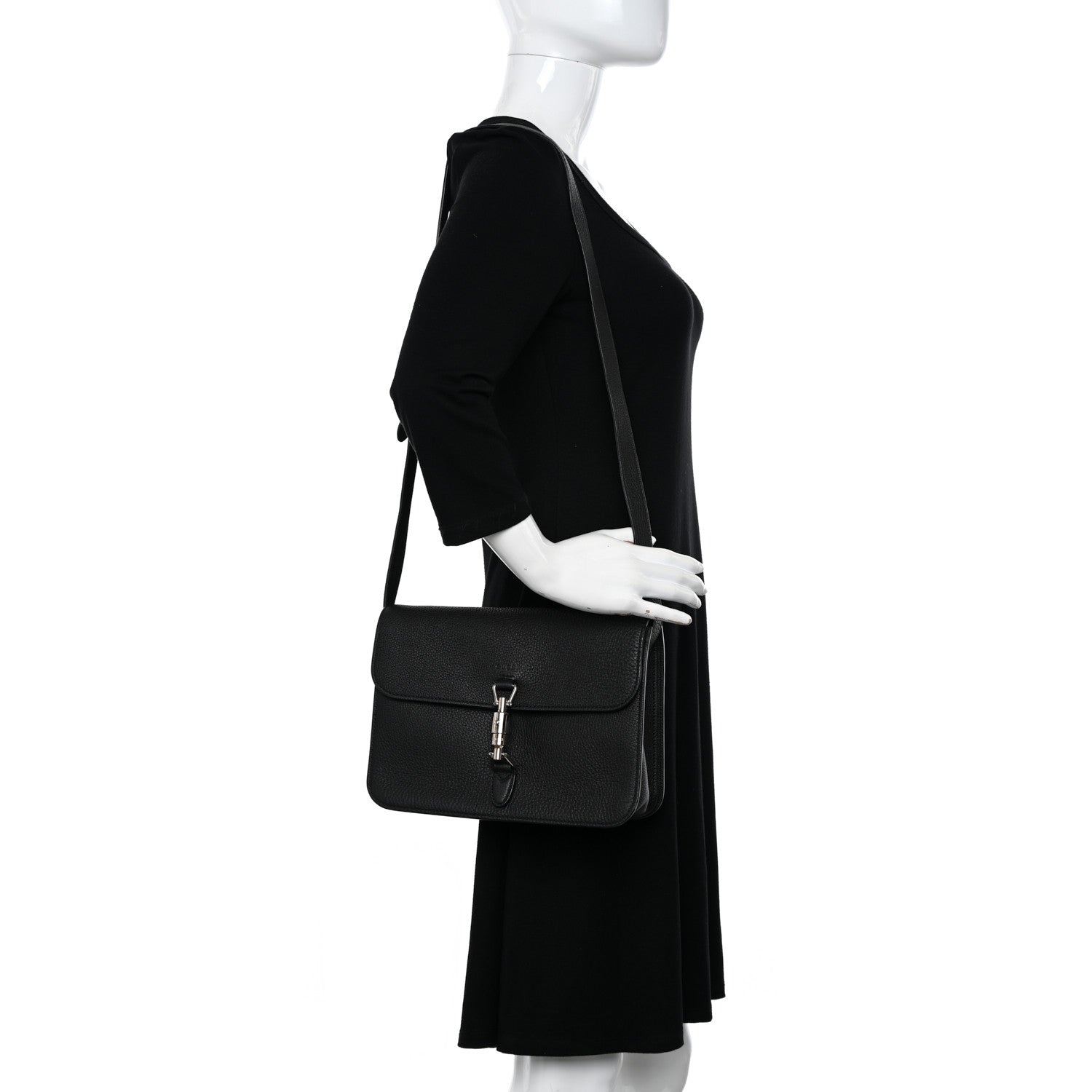 Gucci Soft Calfskin Small Jackie Shoulder Bag Black 2 of 10