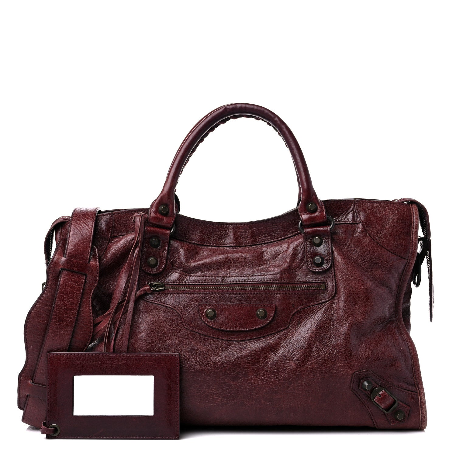 Balenciaga Agneau Classic Hardware City Dark Wine 1 of 21