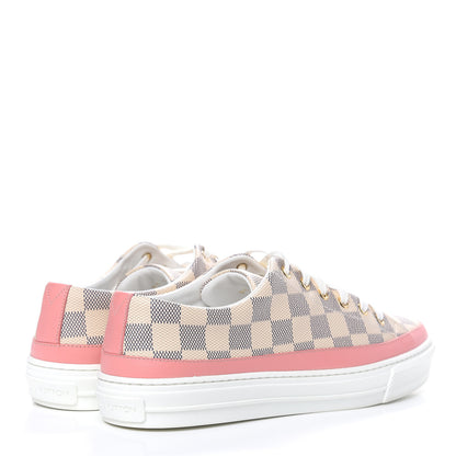 Louis Vuitton Damier Azur Stellar Sneakers 40 Rose Ballerine 4 of 8