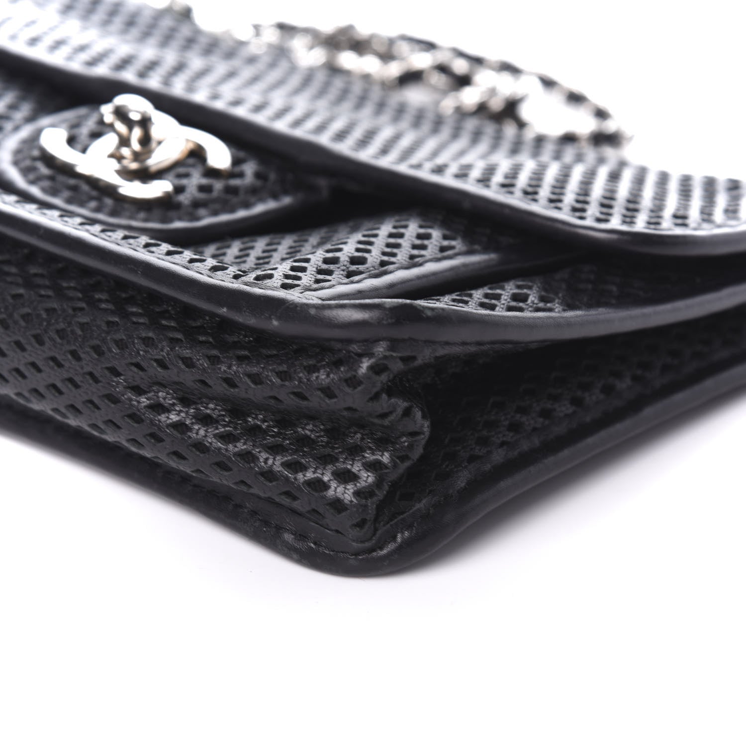 Chanel Metallic Perforated Calfskin Small Up In The Air Flap Black 18 of 18