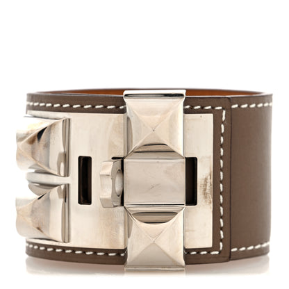 Hermes Box Collier de Chien CDC Bracelet L Etoupe 3 of 6