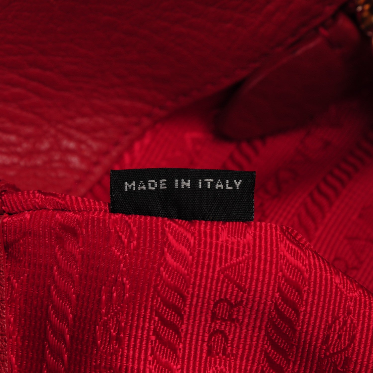 Prada Vitello Daino Side Pocket Tote Rosso 8 of 10