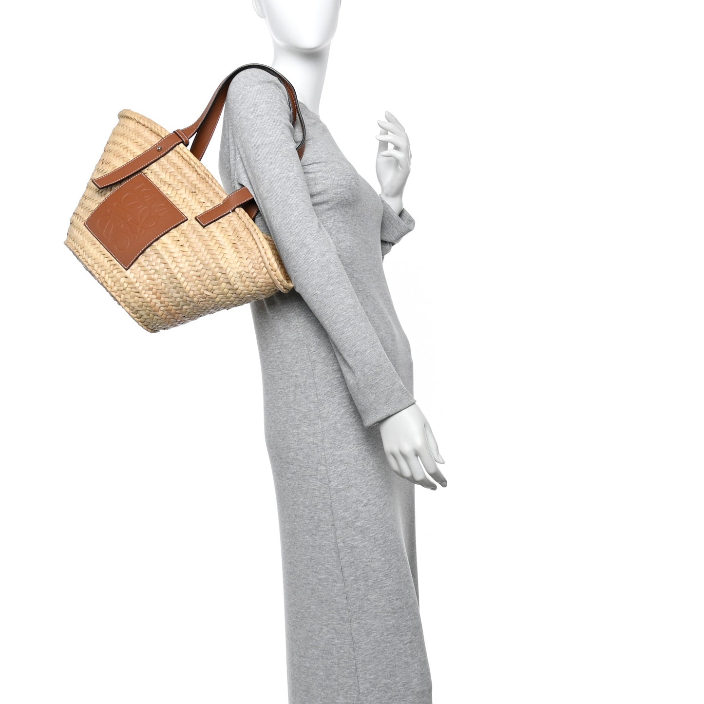 Raffia Basket Tote Bag Natural Tan