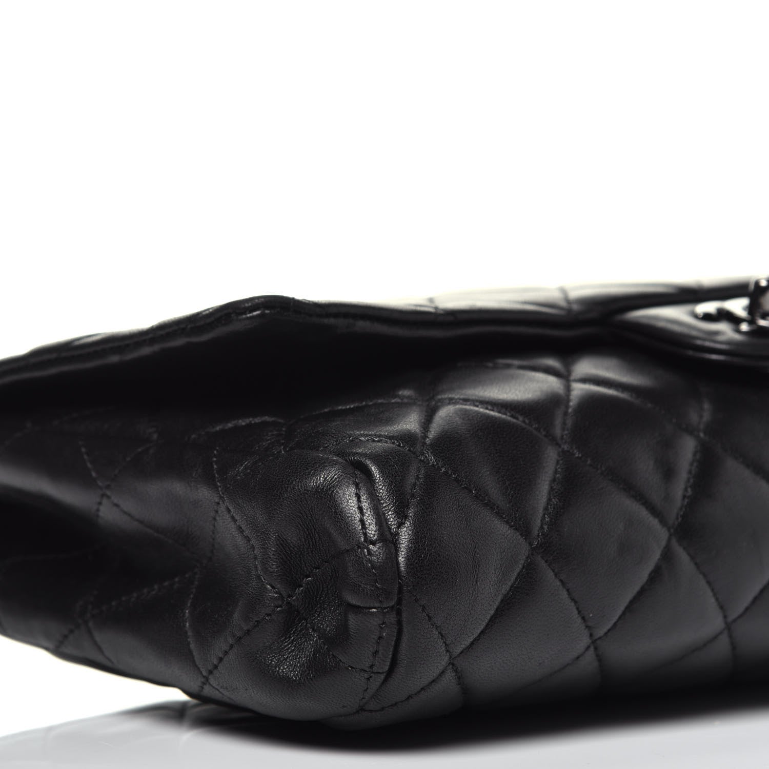 Chanel Lambskin Quilted Clutch With Chain Flap Black 8 of 9