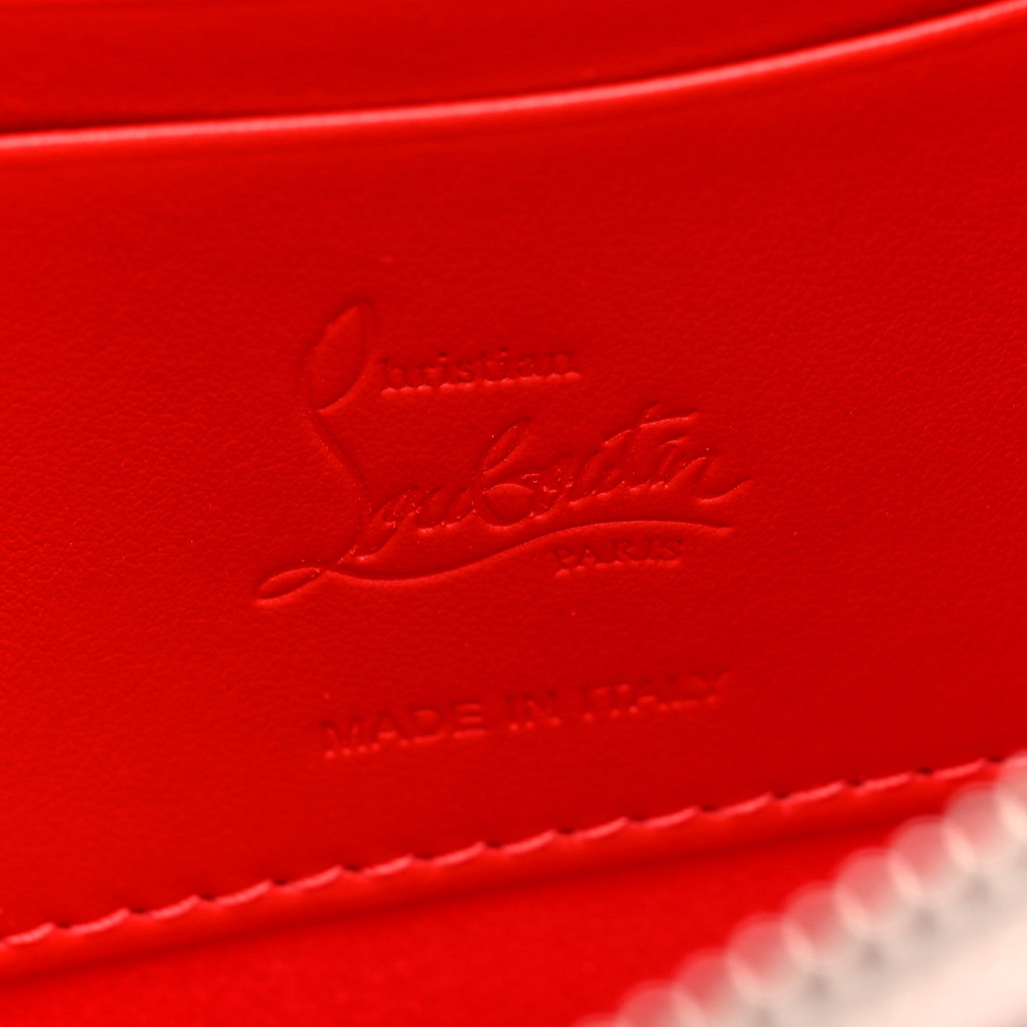 Christian Louboutin Calfskin Paris Spiked Loubila Chain Clutch Leche 6 of 9