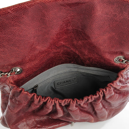 Chanel Grained Calfskin Quilted Medium Elastic Flap Bordeaux 6 of 8