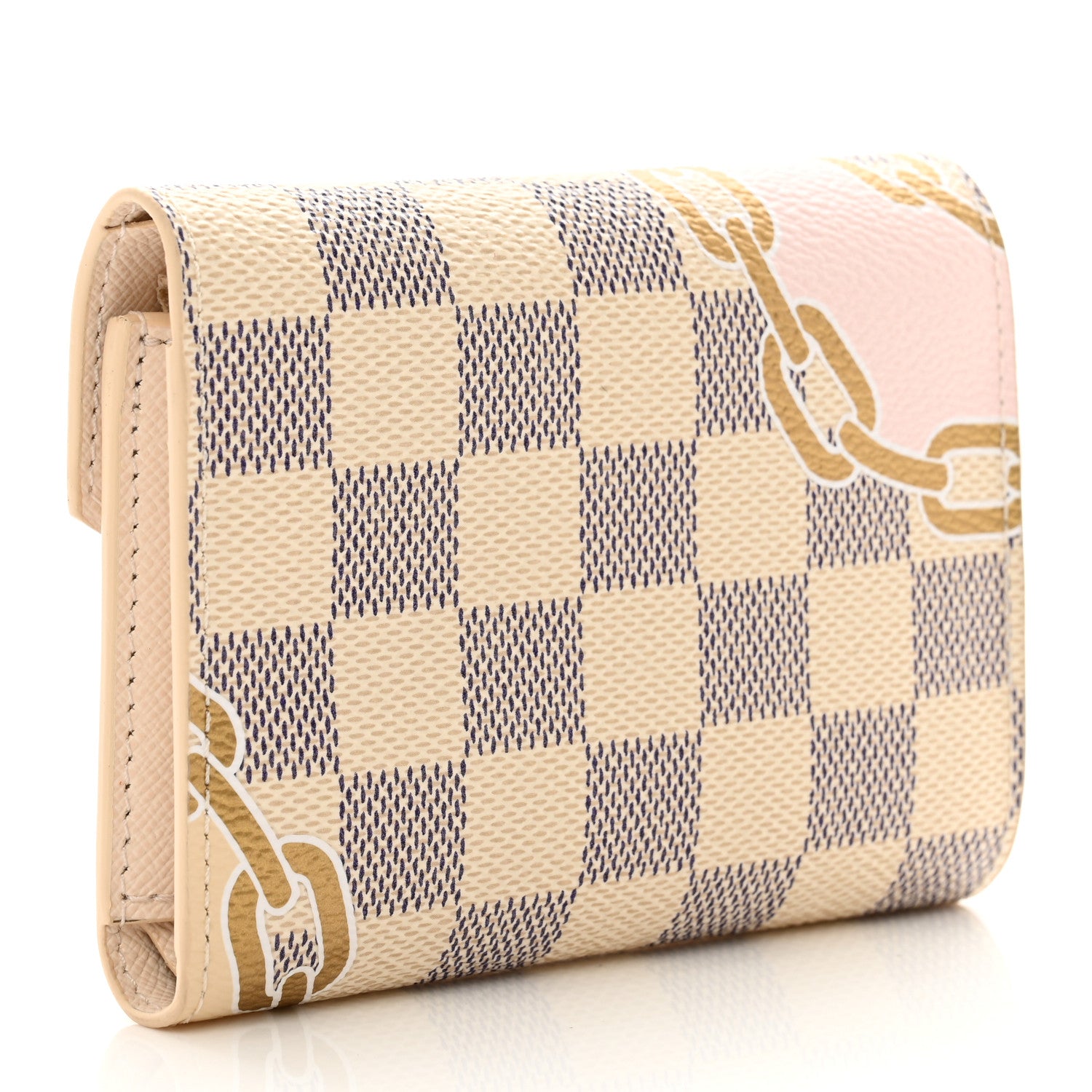 Louis Vuitton Damier Azur Nautical Victorine Wallet Gold 4 of 7