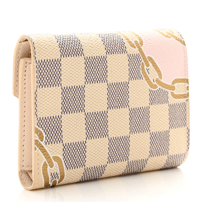 Louis Vuitton Damier Azur Nautical Victorine Wallet Gold 4 of 7